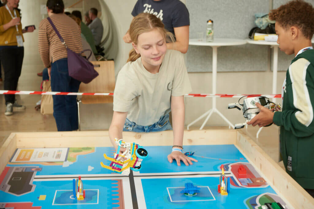 Girl with robot